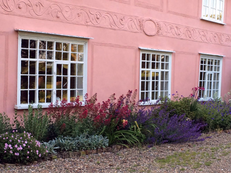 Windows and flower beds